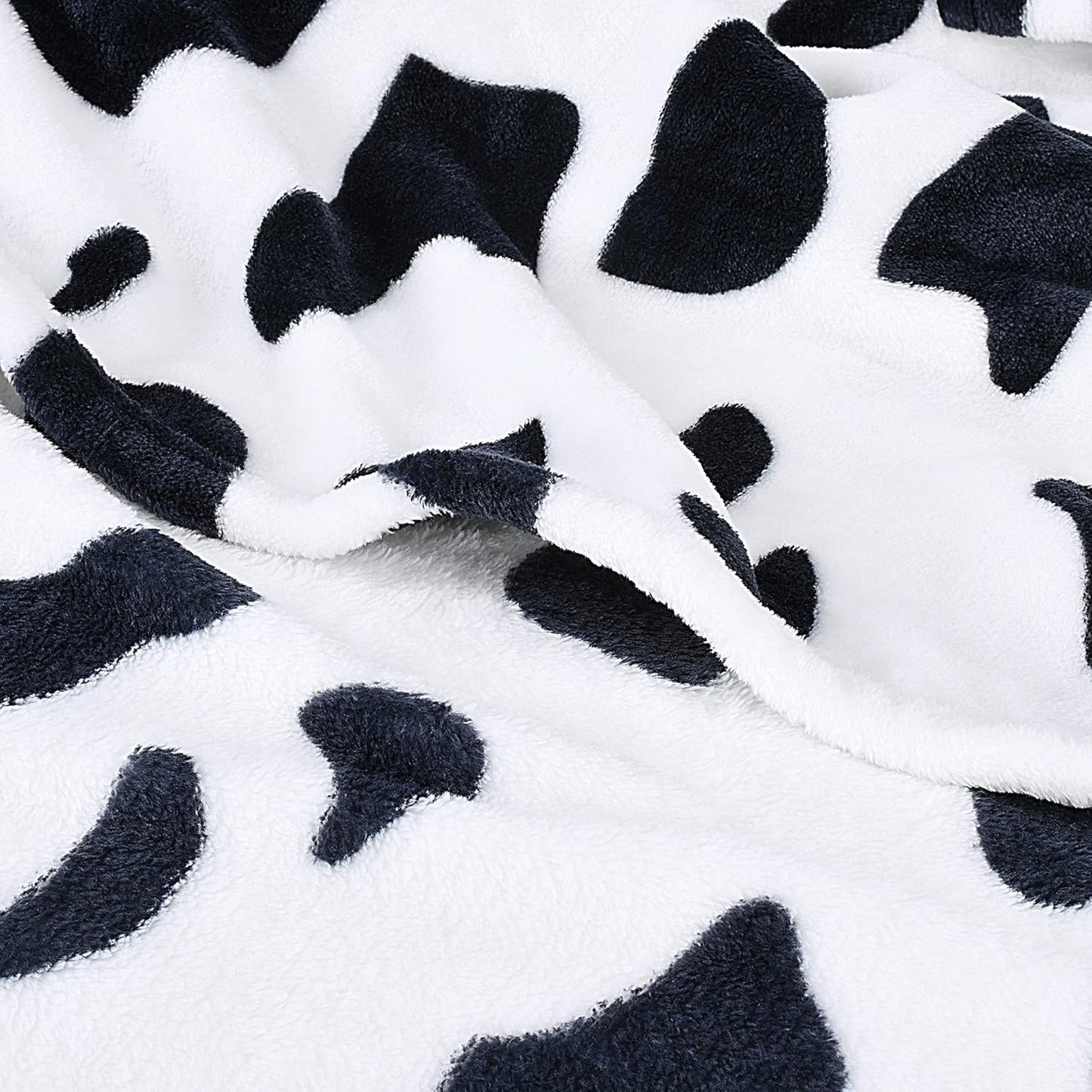 Cow Print Fleece Wearable Blanket Poncho for Adult Women Men, Travel Wrap Blanket Cape with Pocket | Warm, Soft, Cozy, Snuggly, Gift for Cow Lovers, No Sleeves | All-Season