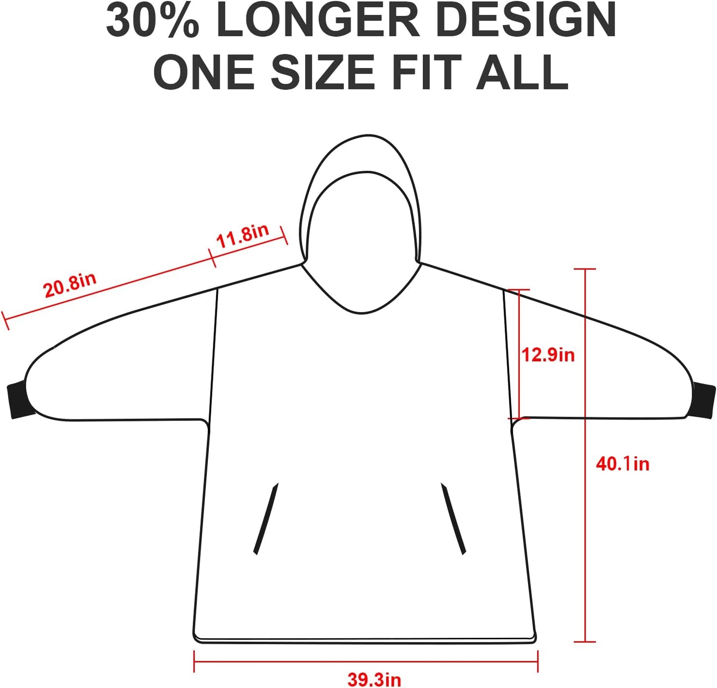 Wearable Blanket Hoodie, Oversized Sherpa Hooded Blanket Sweatshirt, Super Warm and Cozy Hoodie Blanket for Women Men Adults